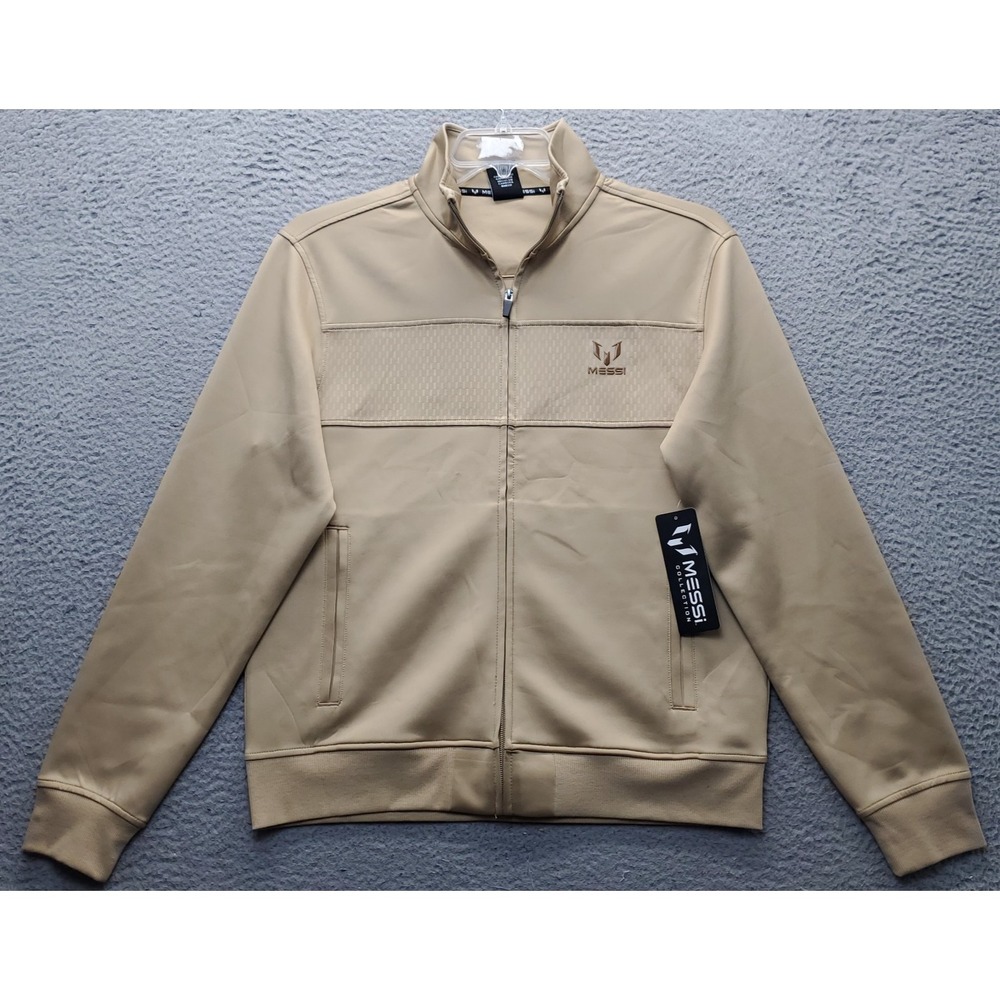 Messi Collection Track Jacket Mens Small Brown Long Sleeve Full Zip MMJ0529USJ